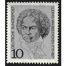 GERMANY 1970 Ludwig Van Beethoven 10pf Sc#1014 USED @M715
