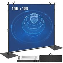 10ft x 10ft Pipe and Drape Kit, Heavy Duty Backdrop Stand with Carbon Steel ...