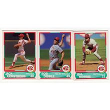 3 1990 Score Young Superstars Reds RC cards #11 Armstrong, #15 Dibble, #37
