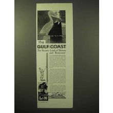 1929 Louisville & Nashville Railroad Ad - Gulf Coast