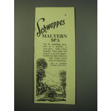 1942 Schweppes Malvern Spa Water Ad
