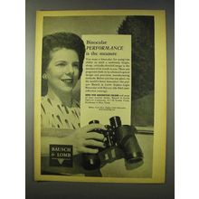 1947 Bausch & Lomb Binocular Ad - Performance