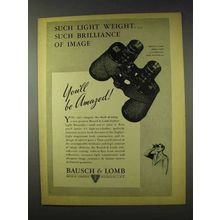 1947 Bausch & Lomb Binocular Ad - You'll Be Amazed