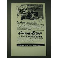 1948 Colorado Springs Chamber of Commerce Ad - There's no place like Colorado