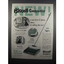 1954 Bissell Sweepmaster Ad - New Kind of Cleaner