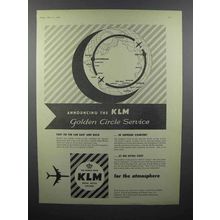 1959 KLM Airlines Ad - Golden Circle Service