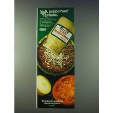 1978 Kraft Grated Romano Cheese Ad - Salt, Pepper