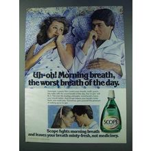 1978 Scope Mouthwash Ad - Uh-oh! Morning Breath!