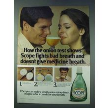 1978 Scope Mouthwash Ad - The Onion Test Shows