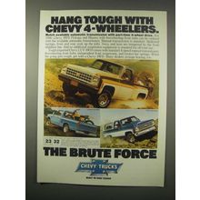 1980 Chevy Trucks Ad - Stepside Sport, LUV 4WD, Blazer