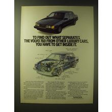 1989 Volvo 760 Car Ad - To find out what separates the Volvo 760 from other