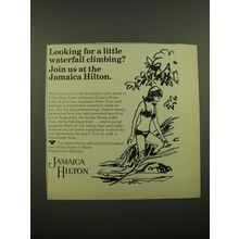 1968 Jamaica Hilton Hotel Ad - Looking for a little waterfall climbing?