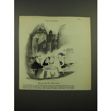 1968 The Oak Room at the Plaza Hotel Advertisement - cartoon by Richard Oldden