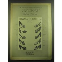 1945 Bergdorf Goodman Delman Town & Country Shoes Advertisement