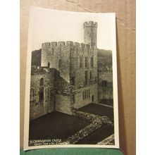 QUEEN'S TOWER, CAERNARVON CASTLE, unused vintage postcard RP Ministry of Works =