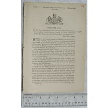 1902 Act of Parliament: Tramways, County Council of Middlesex