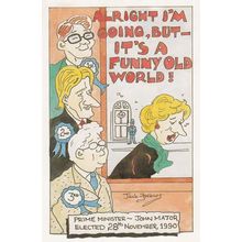 Goodbye Margaret Thatcher John Major Elected Rare Limited Edition Comic Postcard