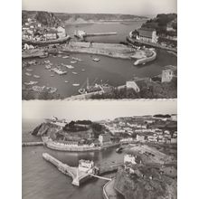 Luarca Italy 2x Aerial Real Photo Postcard s