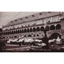 Piazza Delle Erbe Padova Italy Real Photo Postcard