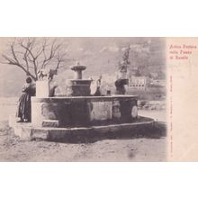 Antica Fontana Nella Piazza Di Ravello Old Italy Postcard