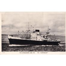 MS Corinaldo Donaldson Line Ship Real Photo Postcard