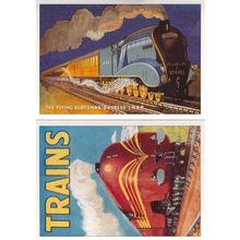 Trains Magazine The Flying Scotsman 2x Advertising Poster Postcard s