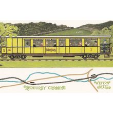 Leek & Manifold Valley Light Railway Train at Redhurst Crossing Postcard