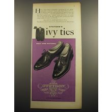 1955 Stetson Ivy Ties Shoes Ad - Neat and natural