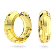 SWAROVSKI Lucent Hoop, Statement, Round shape, Gold Tone Earrings - NEW in Box