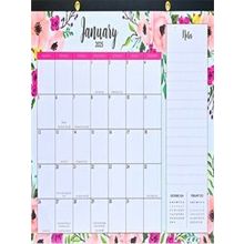 2025 Floral Desk Pad And Wall Calendar (11 X 17) - (12-Month Calendar With 152 B