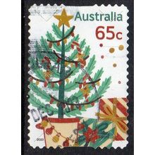 Australia 2023 Christmas - Christmas Tree - Foiled / Embellished 65c s/a Used
