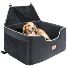 Dog Booster Car Seat Pet Car Seat for Medium Large Dog up to 55 lbs Black