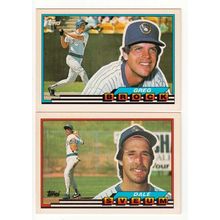 Two 1989 Topps Big Brewers cards #100 Greg Brock, #126 Dale Sveum