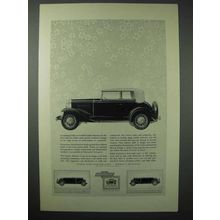 1931 Chevrolet Landau Phaeton Car Ad