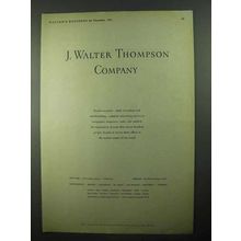 1931 J. Walter Thompson Company Ad