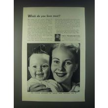 1946 Prudential Insurance Ad - Which Do You Love Most?