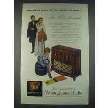1947 Westinghouse One Sixty-Six Radio-Phonograph Ad - Don't Pay More