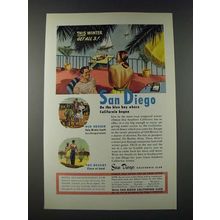 1947 San Diego California Ad - This Winter Get All 3