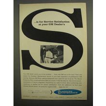 1966 General Motors Ad - S for Service Satisfaction