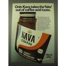 1971 Borden Kava Instant Coffee Ad - Takes Bite Out Of
