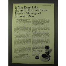 1971 Borden Kava Instant Coffee Ad - The Acid Taste