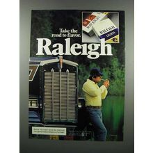 1983 Raleigh Cigarettes Ad - Take the Road to Flavor