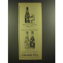 1964 Canada Dry Ad - Ginger Ale, Bitter Lemon Drink, Tonic Water - Just taste