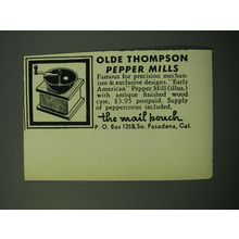 1950 Olde Thompson Early American Pepper Mill Advertisement