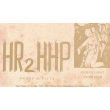 Honduras Corn God 1970 QSL Amateur Radio Card