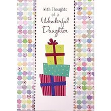 With Thoughts of A Wonderful Daughter - Birthday Greeting Card - 00850