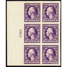 484, Mint LH 3¢ Plate Block of Six Stamps CV $95 - Stuart Katz