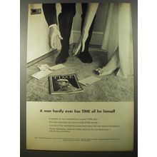 1954 Time Magazine Ad - A man hardly ever has Time all for himself