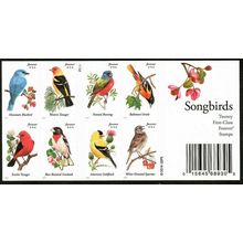 Songbirds Booklet Pane of 20 GENUINE - First Class Postage Stamps Scott 4891b