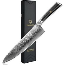 Sunnecko 8 Inch Chef Knife Professional, Sharp Kitchen Knife Damascus Chefs Knif